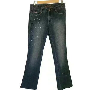 P7451 Southport jeans with gemstones  medium wash size 7 bootcut